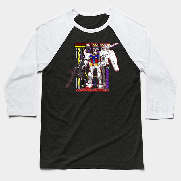 RX-78 Gundam Baseball T-Shirt by gblackid